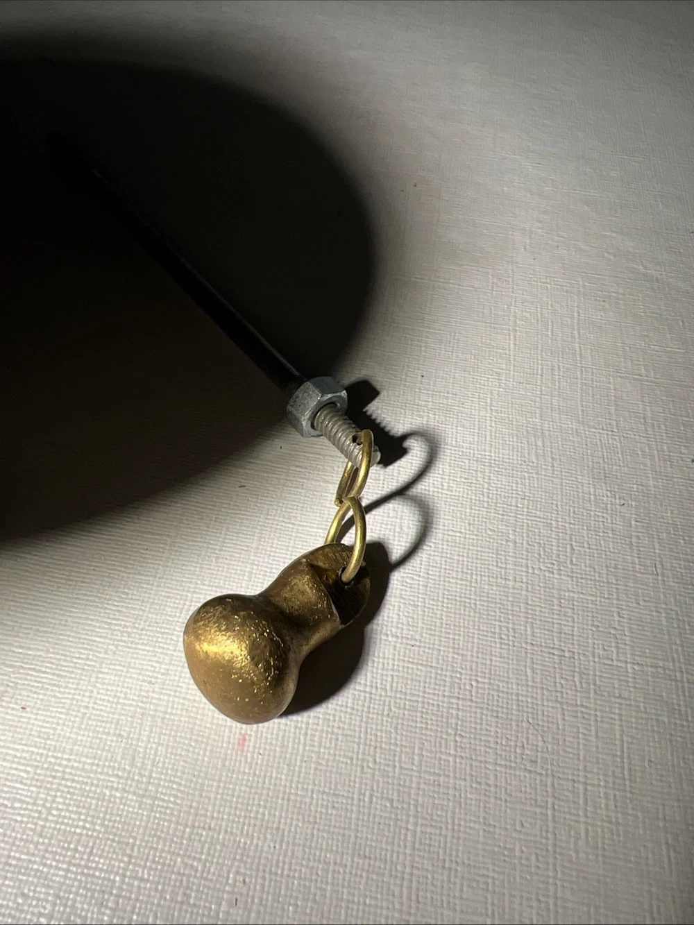 Vintage Brass Hand Bell Wooden Handle Family Ministries Church Bell
